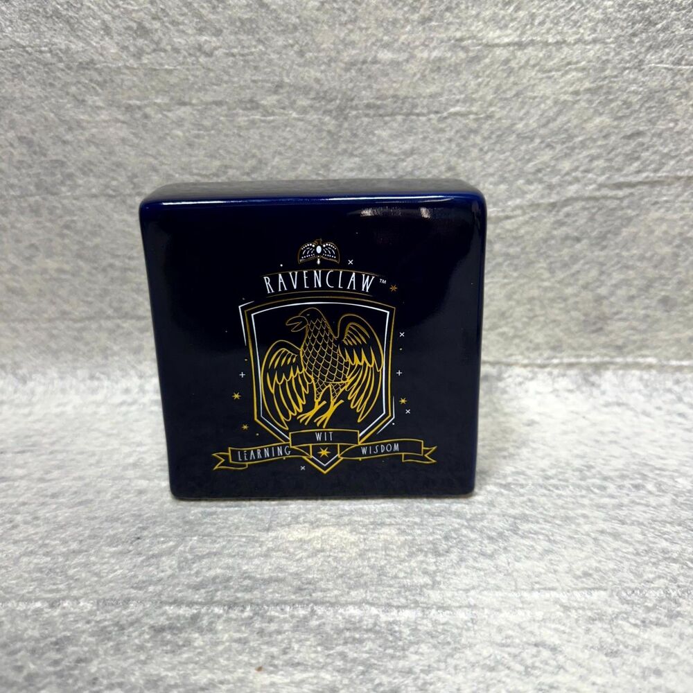 Rae Dunn Harry Potter Ravenclaw 4x4 Decorative Block Sign‎ Blue NEW (A1)